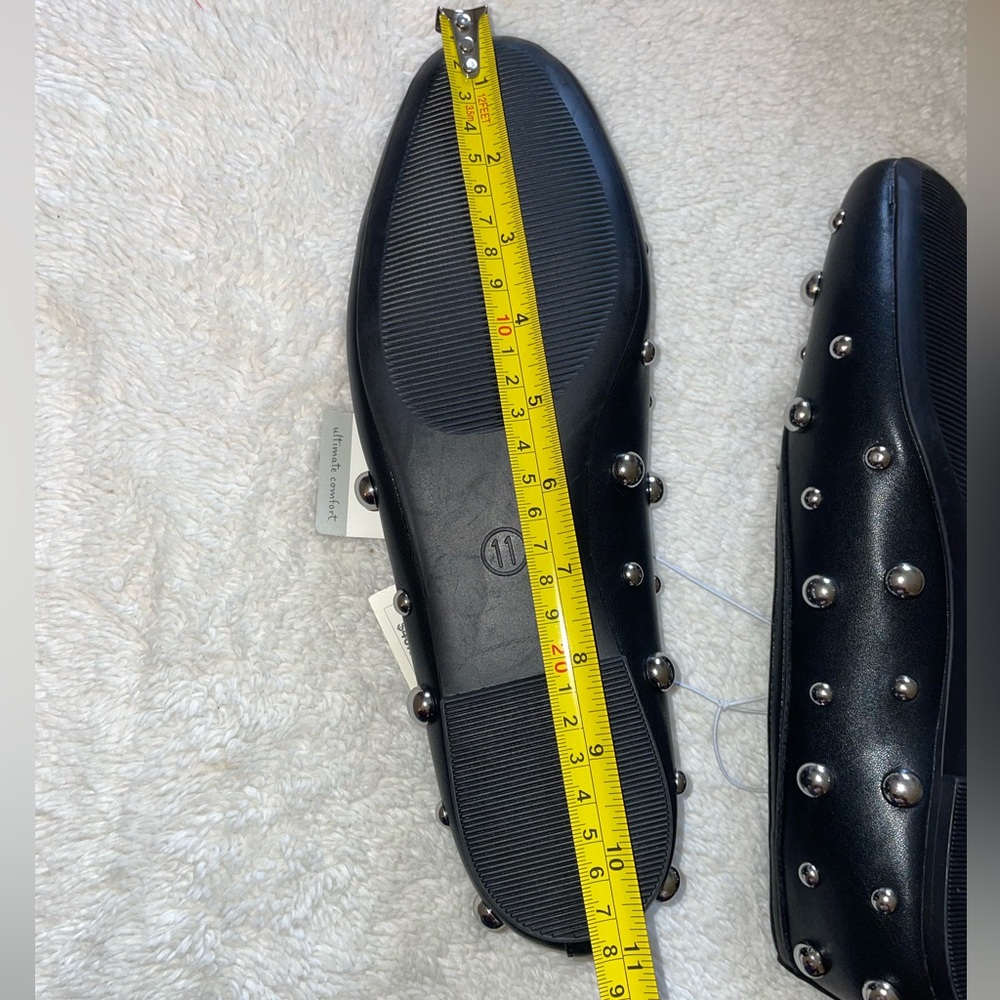 A New Day Sammie Studded Black Ballet Flats with Memory Foam Insole - Picture 6 of 9